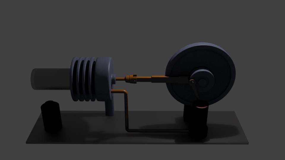 Simple dual piston Stirling engine preview image 1